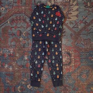 Colorful Robot Print Sweatshirt Set